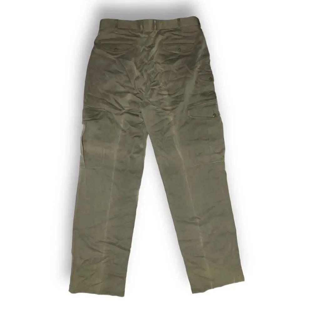 🫒 Nat Nast Luxury Originals Olive Silk Blend‎ Cargo Pants 👖 Men’s Size 34 |